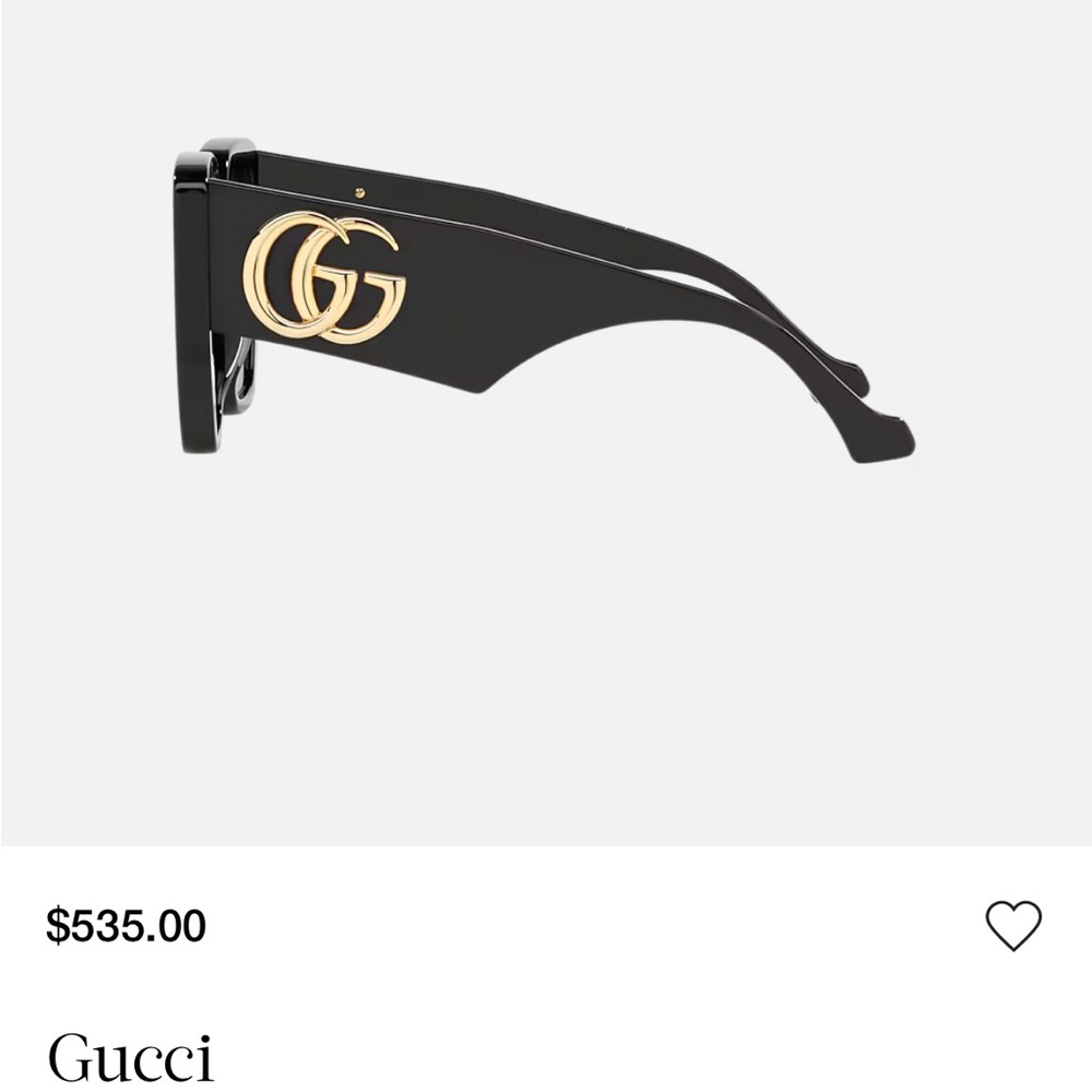 Authentic Gucci Women's Sunglasses in Black with Gold - Picture 9 of 9